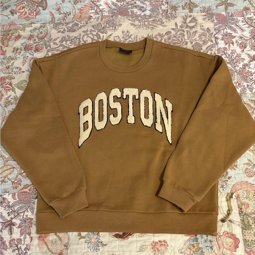 Boston camel colored sweatshirt.  Never worn.